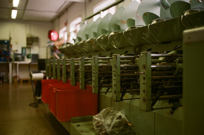 Industrial machinery in a factory setting